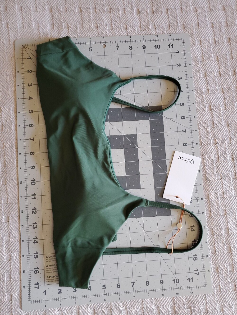 NWT Quince Italian Swimwear Lot 4pc Palm Green Bikini Tops High Rise Bottom - Picture 10 of 16